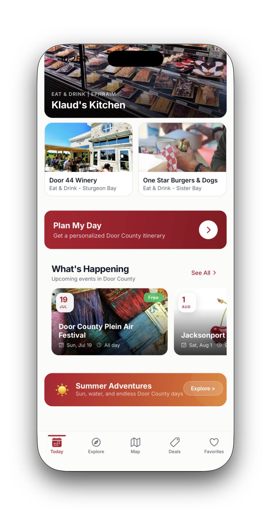 Explore screen